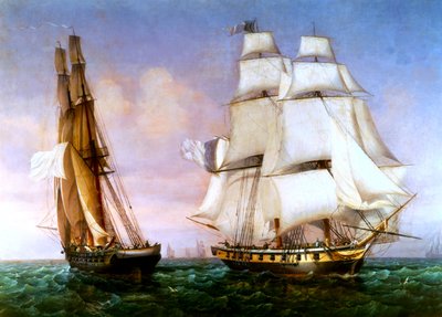 نابليون يغادر جزيرة إلبا ، 28 فبراير 1815 بواسطة أمبرواز لويس جارنيراي